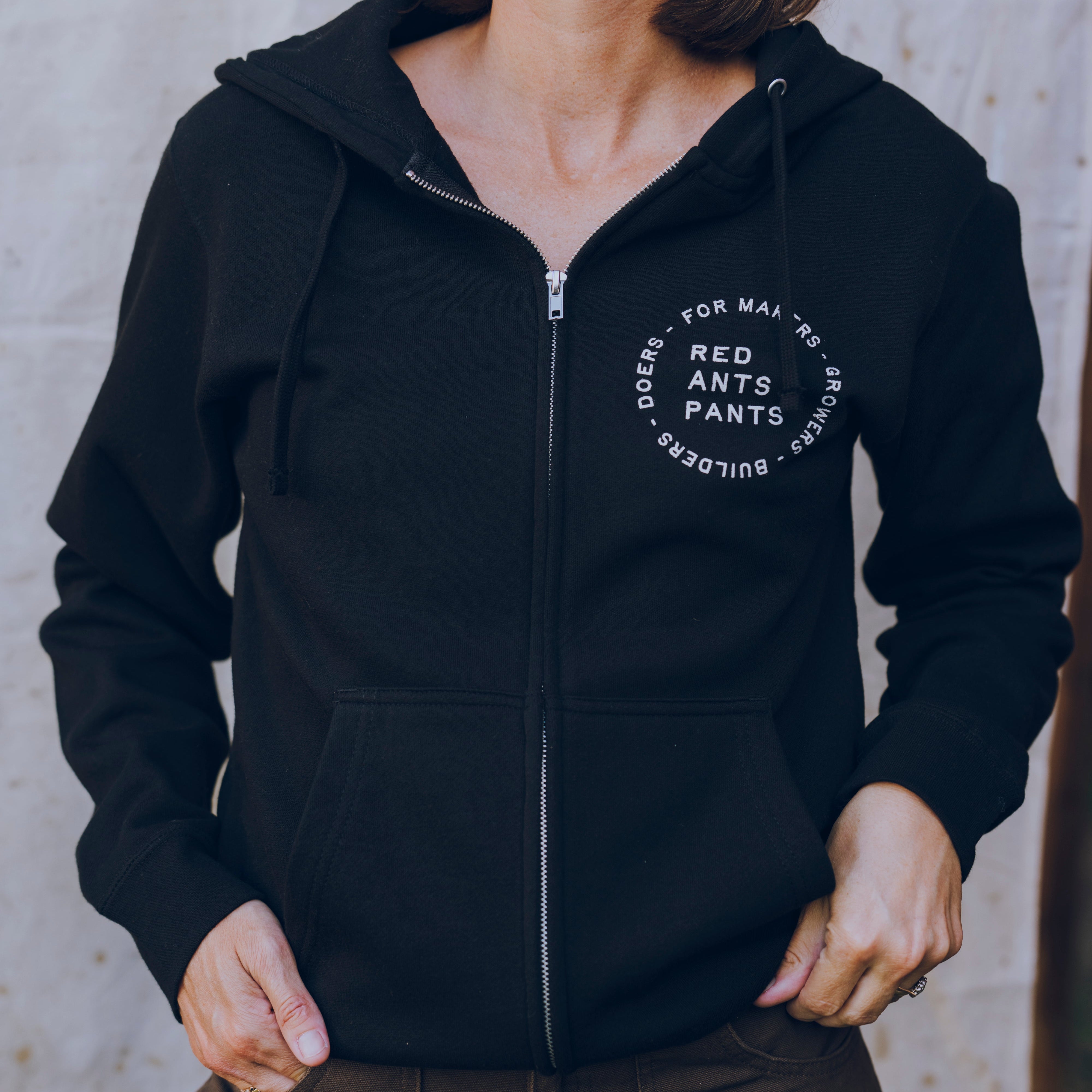 Main Street Black Zip Hoodie