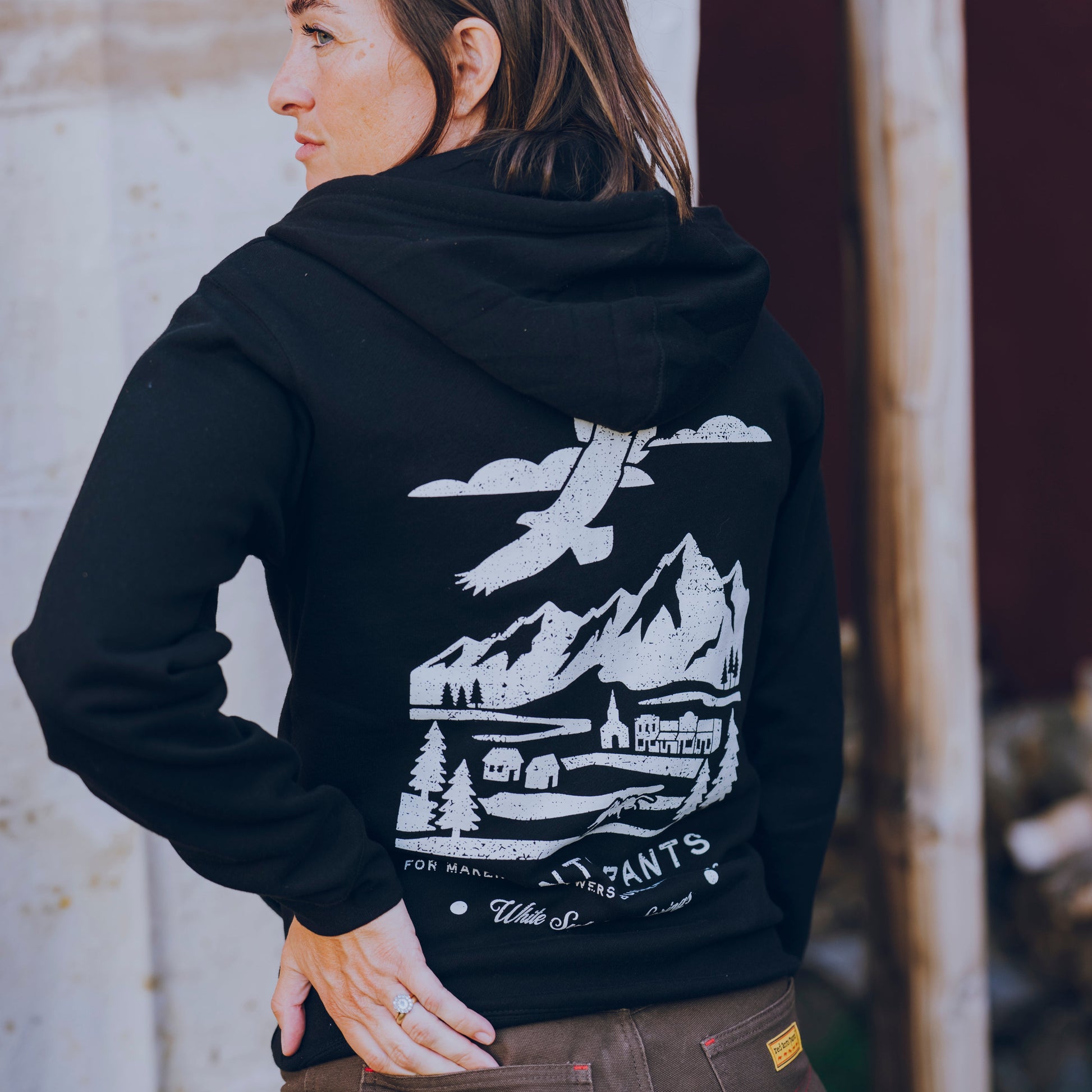 Main Street Black Zip Hoodie