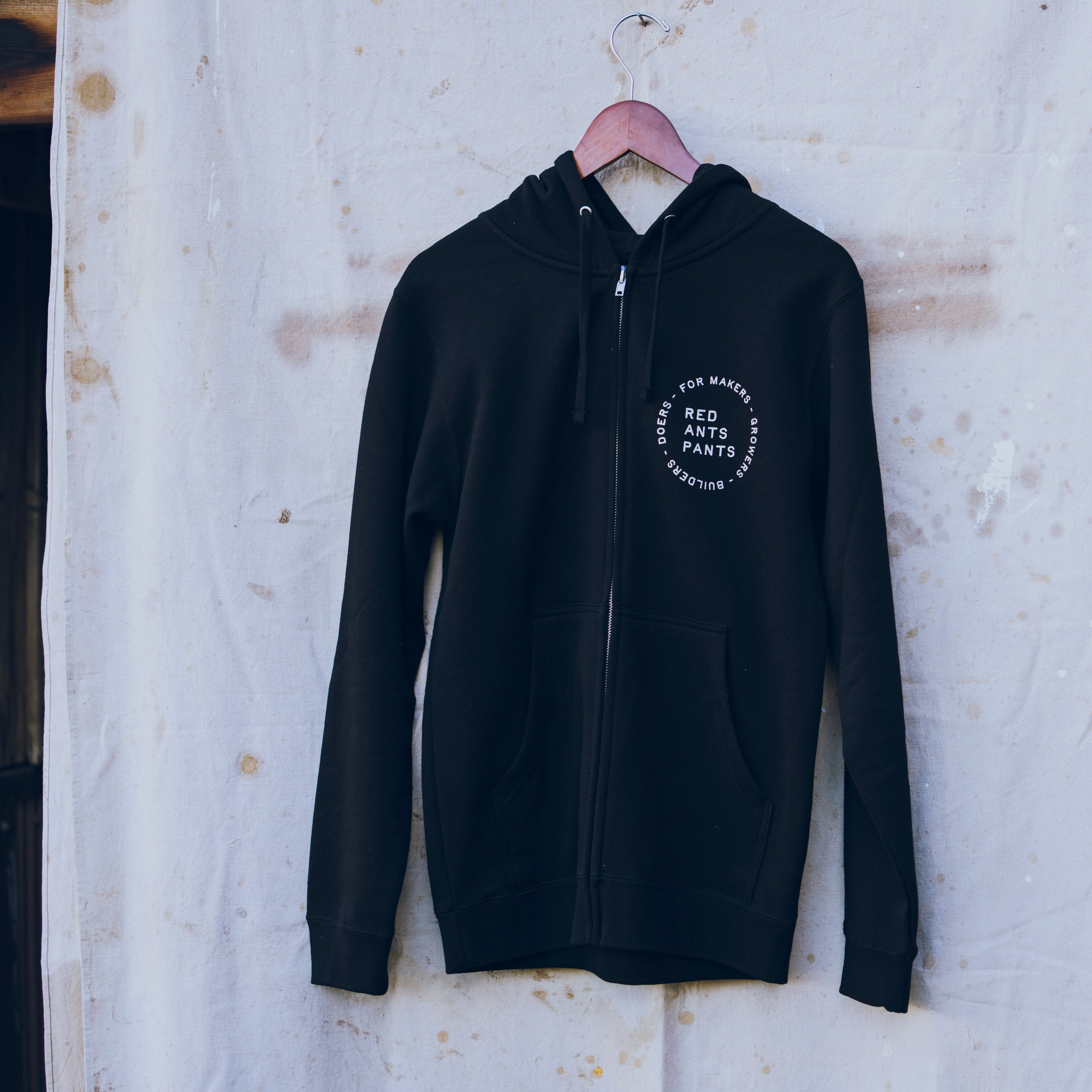 Main Street Black Zip Hoodie