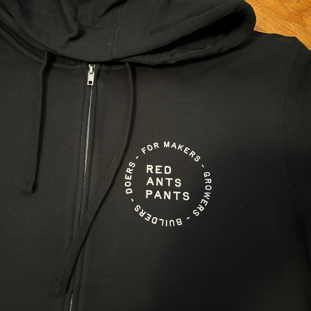 Main Street Black Zip Hoodie