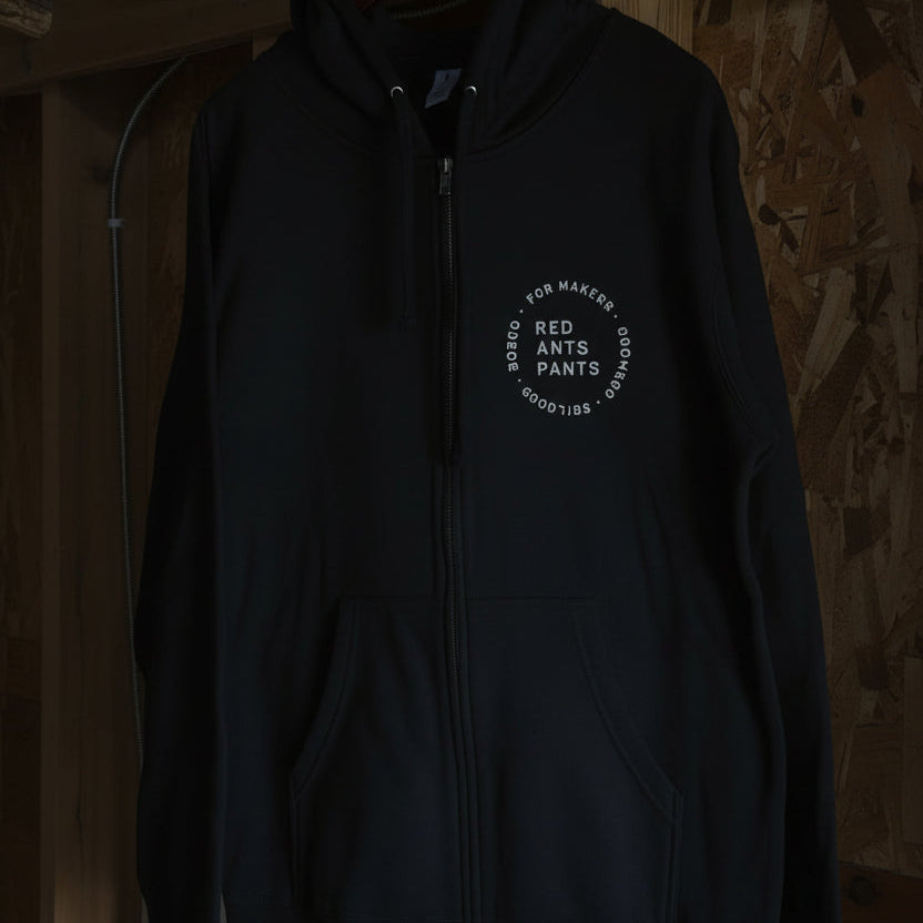 Main Street Black Zip Hoodie