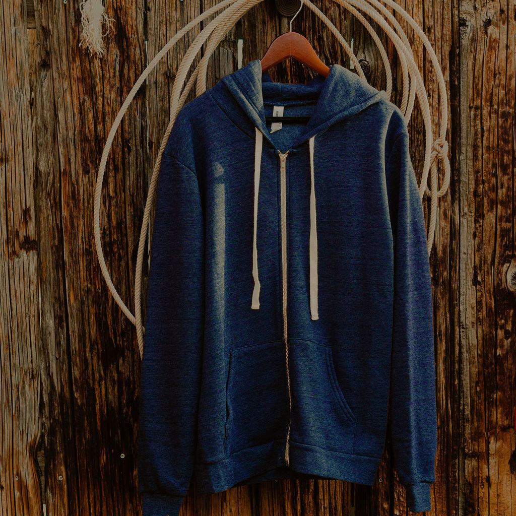Blue Zip Hoodie