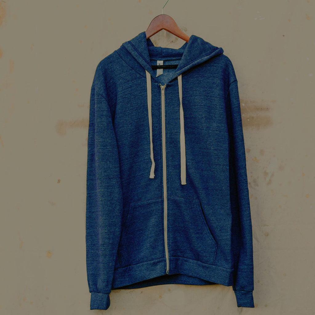 Blue Zip Hoodie